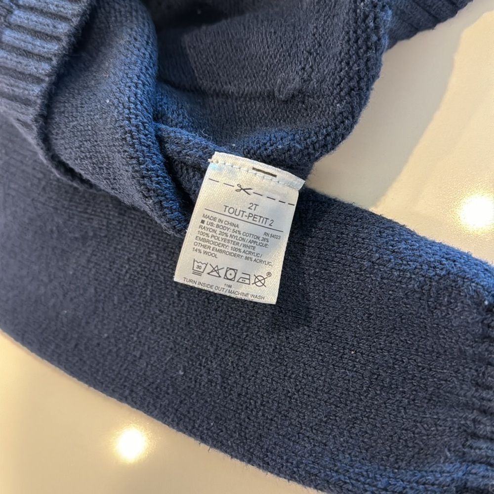 Janie and Jack Bulldog Button Up Sweater Size 2T - Picture 4 of 4